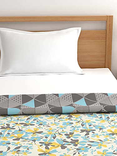 Image of Trident Reversible Queen Dohar, Microfiber, Dohar Double Bed, Queen Size Blanket, Super Soft Quilt, Comfort Living Dohar Collection 90 GSM, Maize, Single