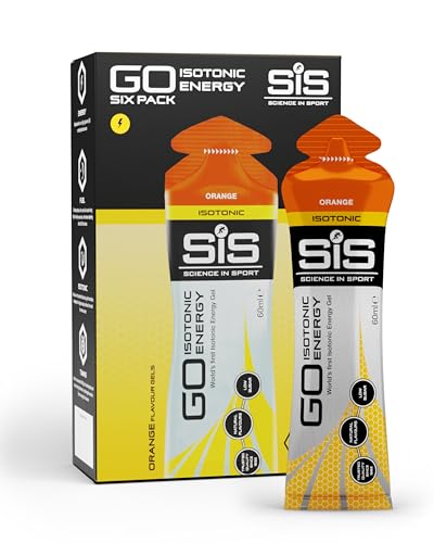 Science in Sport GO Isotonic Energy Gel 6x60ml Naranja, Vegano - Formulación isotónica con 22g de carbohidratos, Alternativa ideal a las bebidas isotónicas