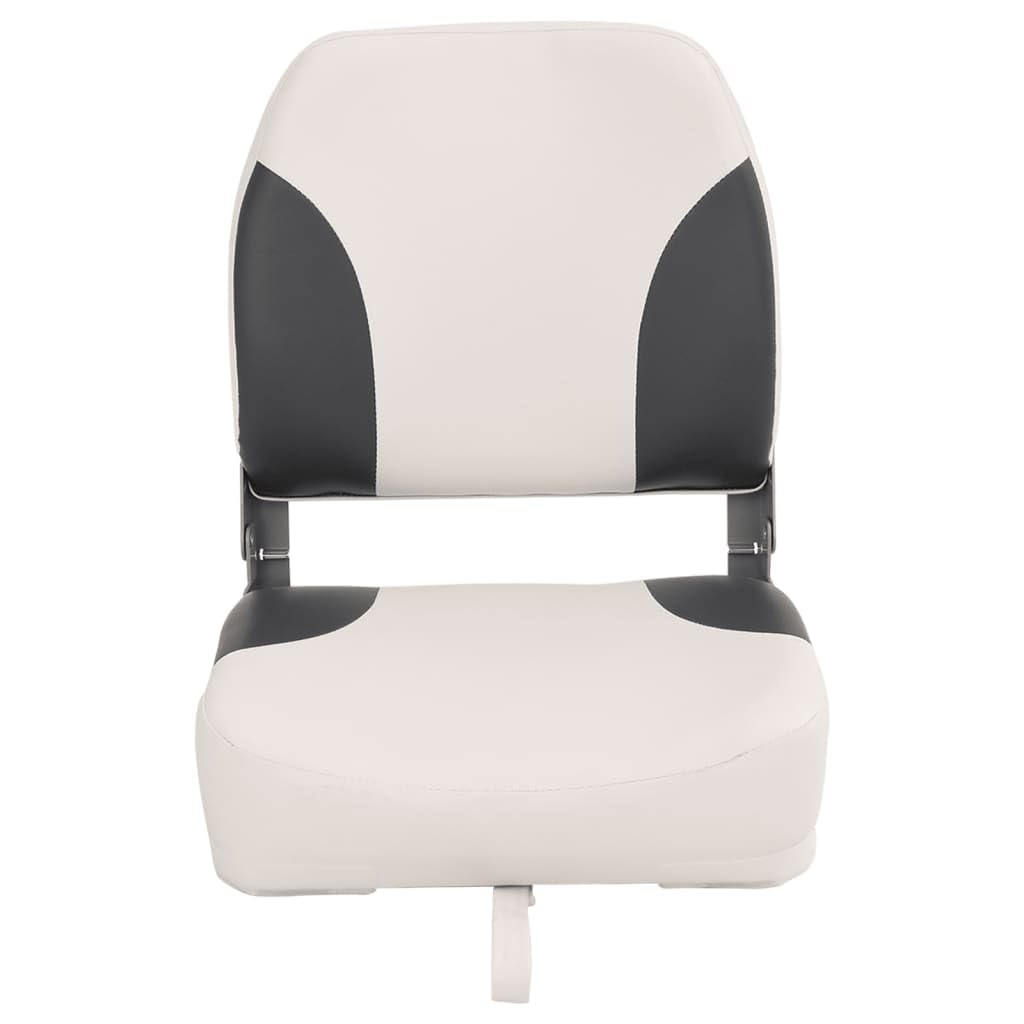 vidaXL 1/2x Sedile per Barca Pieghevole con Cuscino Blu-Bianco 41x36x48 cm