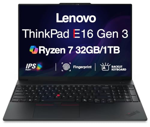Image of Lenovo ThinkPad E16 Gen 3 Business Laptop 16.0 inch FHD+ Anti-Glare Display