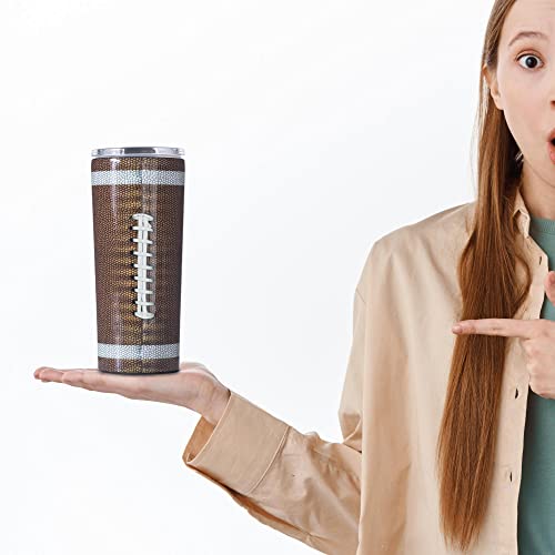 Boelia 20 Oz Football Tumbler Cups Birthday Gifts For Men Insulated Coffee Mug Coach Gfits For Boy Friend Father's Gifts For Dad Football Loves Fan #TOP7