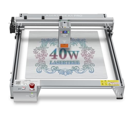 LASER TREE Laser Engraver, 40000mW（40W）Output Power Laser Engraver Machine, High Precision Laser Cutter and Engraver for Wood & Metal Paper Acrylic Glass Leather etc, Class 4 (Basic)