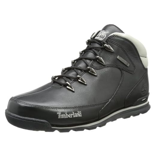 Timberland Euro Rock Hiker, Botas Hombre, Negro Black Full Grain, 43 EU