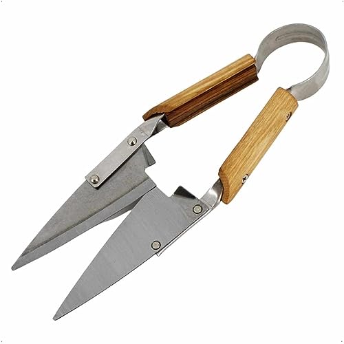 Rekord Schafschere für Buchsbaum mit scharfer, robuster Klinge und Holzgriff, Gesamtlänge: 30 cm, Klingenlänge: 12 cm, Grifflänge: 8 cm, Buchsbaumschere