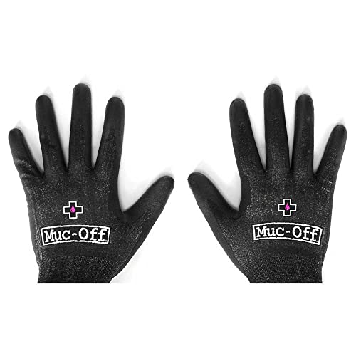 Muc-Off Guanti Da Lavoro Mechanics Gloves, Large - Guanti Lavoro Senza Lattice Per Manutenzione Bici E Moto - Guanti Antitaglio Lavabili In Lavatrice - 3