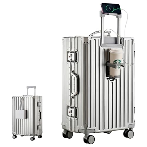 [elesnmb] �X�[�c�P�[�X �A���~�t���[���^�C�v �L�����[�P�[�X �@�������� ���@�\ �o�b�O�����t�b�N USB�|�[ �t�� �L�����[�o�b�O �J�b�v�z���_�[�t�� �X�}�z�z���_�[�t�� �y�ʑ�^ ��e�� �l�C ������� �É� 360�x��] �C�w���s �r�W�l�X