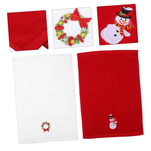 Toallas de alta absorción en algodón con diseños navideños bordados KOMBIUDA 8