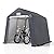 GARTOO 8' x 8' Outdoor Storage Shelter Shed- Heavy Duty Storage Tent with Roll-up Ventilated Windows, Portable Garage Zipper Storage shed for Bike, ATV, Motorcycle Shelter, Gray
