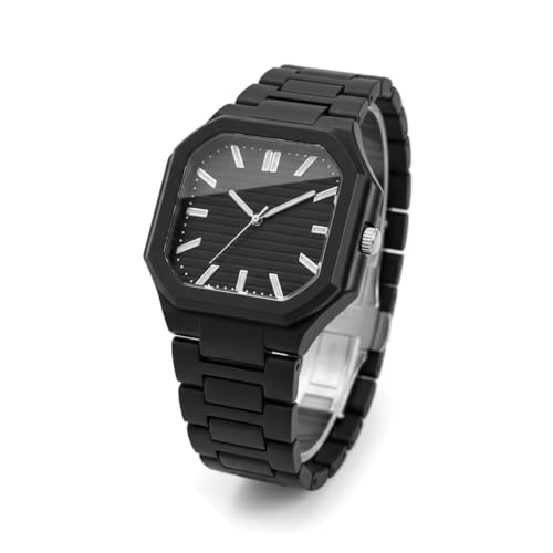Image of Shocknshop Minimalist Creative Square Analog Casual Plastic Chain Strap Wrist Watch for Men Boys -WCH382