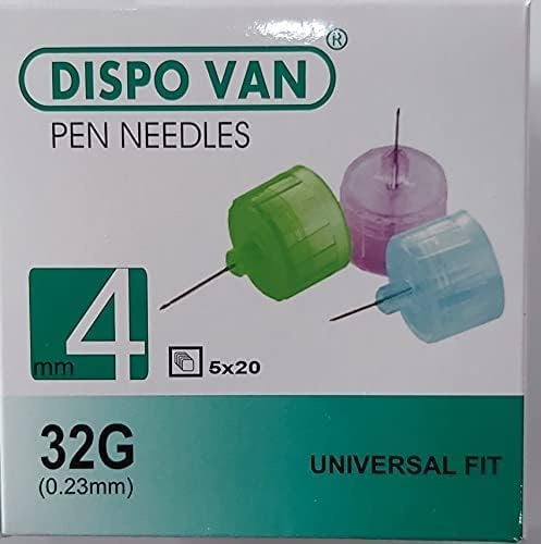 Dispovan Pen Needle, Universally usable with all pens (50 Pcs),Clear,50 Count