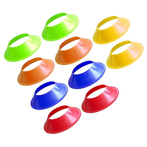 ifundom 10pcs Training Soccer Cones Durable Football Disc Markers for Sports Drills Agility Practice and Exercise Pe Material for Enhanced Visibility and Longevity