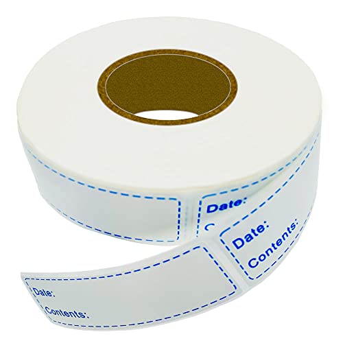 Image of 600pcs 1 x 3 Inch Removable Storage Stickers,Self-Adhesive Food Freezer Date Labels-Waterproof Oil-Resistant Easy Clean Leaves no Residue Perfect for Kitchen Containers,Blue Labels