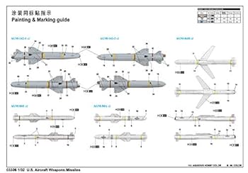 トランペッター 1/32 アメリカ軍 エアクラフトウェポン “空対空ミサイル&quot; プラモデル wyw801m U.S. エアクラフト ウェポン E アメリカ空対空ミサイル