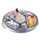 Aufblasbarer Getränkehalter Pool - Schwimmender Bierhalter - PVC Poolbar Cocktailhalter Getränke Dosenhalter Flaschenhalter Pool Untersetzer - Schwimmende Coasters Becherhalter Pool Party Spielzeug