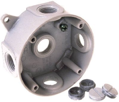 Raco #5361-1 White WP Round Outlet Box