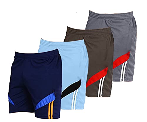 Image of Fort Worth Men's 4 Pack Gym Workout Shorts Quick Dry Bodybuilding Weightlifting Pants Training Running Jogger with Pockets