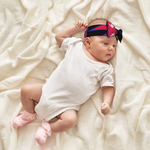 Flag of Nepal Baby Bow Headband. Comfortable baby headband, suitable for daily wear and photo props.4