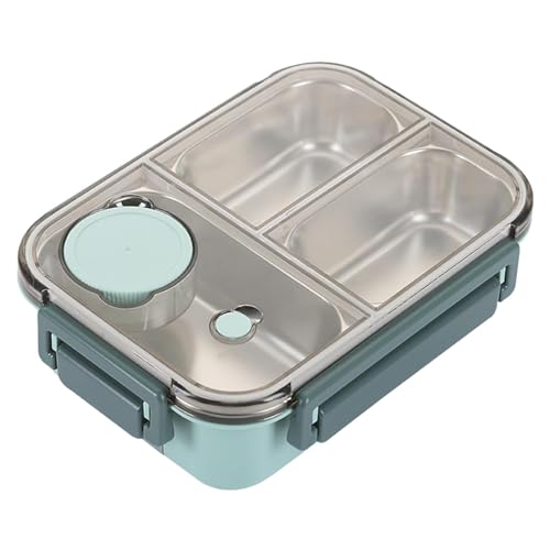 Gvblkq Umweltfreundliche Brotdose, Edelstahlbox, auslaufsicherer Lunchbehälter, leicht zu reinigende Lunchbox, Lunchbox, isolierte Lunchbox, gesunde Mahlzeiten-Vorbereitungsbehälter,