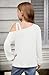 BesserBay Girls Fall Holiday Knit Sweaters Ribbed Cold Shoulder Long Sleeve Asymmetrical Neck Sweatshirt White 10 Years
