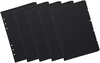 Tofficu 5 Peças Caderno Bloco De Notas Divisórias Clipes De Fichário A5 Divisor De Fichário Notas Pegajosas A5 6 Fichário Notas Pegajosas Abas Marcadores De Página Placa De Partição Papel
