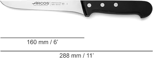 Vista 10 de Arcos Juego de Cuchillos 2 Piezas - Acero Inoxidable Nitrum y Hoja mm. 12.80 oz. Cuchillo de Cocina Profesional para Cocinar Mango Ergonómico