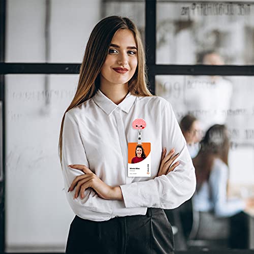 3Pieces Felt Nurse Badge Reels Retractable Nurse Badge Holder With Cute Brain Heart Lungs Pattern Id Badge Reel Clips For Doctor, Nurse, Teacher, Student Lightweight & Easy Retracting #TOP2