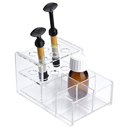 faruijie Composite-Spritzen-Organizer, Multifunktions-Zahnspritzenhalter, Harz-Klebstoff-Applikatoren-Organizer, Acrylgehäuse für medizinische Composite-Harz-Klebespritzen, Harz-Platzierungsgestell Cover
