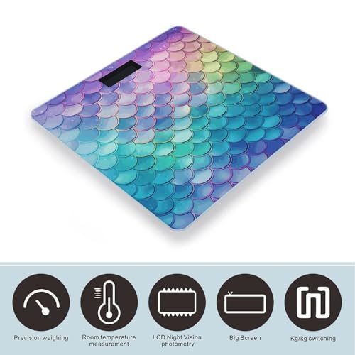 Báscula de baño digital con vidrio templado y pantalla LCD miniatura 3