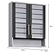 Schildmeyer Niko Hängeschrank 113290, silber glanz-anthrazit glanz, 59,8/20,5/70,8 cm