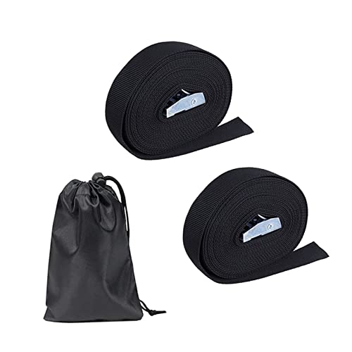 LYUANWEI Straps Lashing Tie Down Straps Fastening Straps 2 pcs 2.5 cm x 4 m 1pcs Storage bag Ratchet Straps Quick Adjustable Cargo Straps Heavy Duty Tensioning Belts with