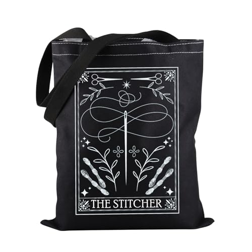 Bolso Tote con punto de cruz divertido PWHAOO miniatura 1