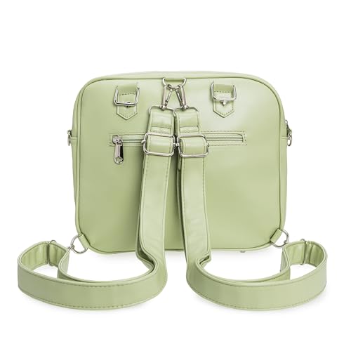 Image of Square Kawaii Ita Bag Crossbody Shoulder Backpack With Insert Pin Display | Large Space For Dolls & Badges, For Anime Kpop Lovers Daily Outings