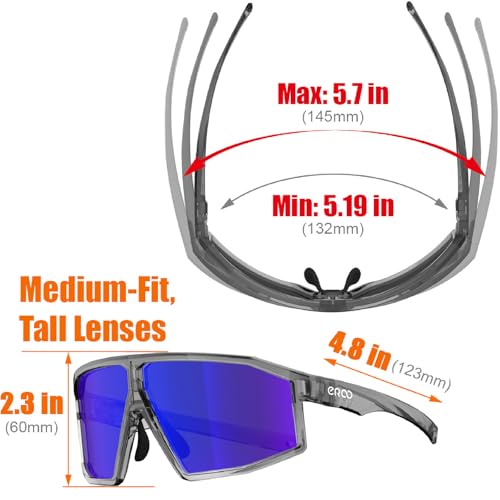 Image of F26 Polarized Fishing Sunglasses for Men Women, UV400 Outdoor Sports Sunglass for Running Hiking Golf with Carrying Case