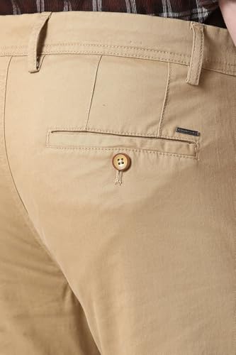 Image of Peter England Men's Skinny Fit Mid Rise Premium Casual Trouser Chinos