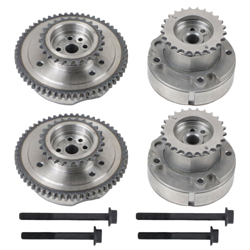 INGKAN AT4Z-6C525-B AT4Z-6256-B Camshaft Timing VVT Sprocket 4Pcs Fits for Ford Edge Expedition Explorer F-150 Flex Taurus, Lincoln MKT MKX MKZ 3.3/3.5L V6 DOHC OE AT4Z6C525B AT4Z6C526B