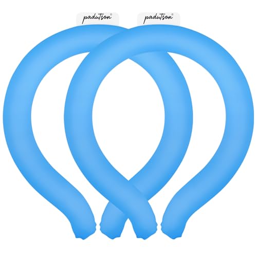 Image of 2 Pack Neck CoolingTube, Reusable Ice Coolers Wearable BodyCooling Products, Neck Coolers for HotWeather(Blue*2)