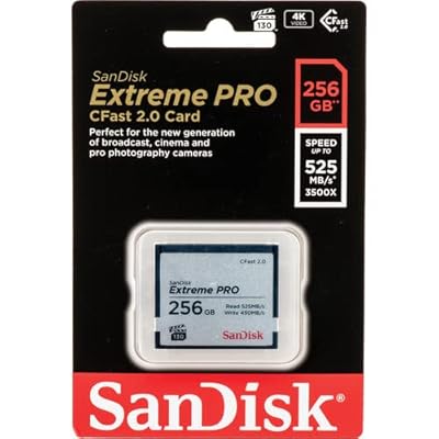 SanDisk 71931 256GB Extreme PRO CFast 2.0 Memory Card ARRI, Canon, and BlackMagic Ca