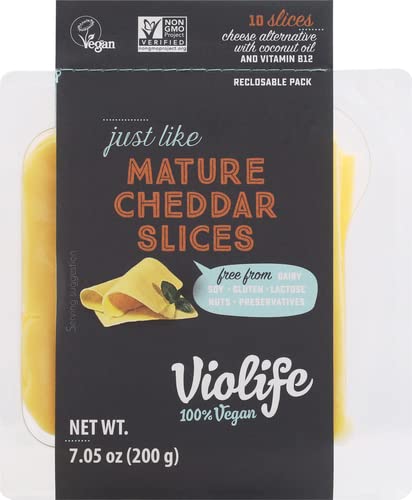 Violife, Mature Cheddar Style Slices, 7.05 Ounce