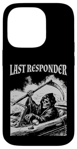 Funny Grim Reaper Last Responder Goth Dad Vintage Graphic X}zP[X iPhone 14 Pro p
