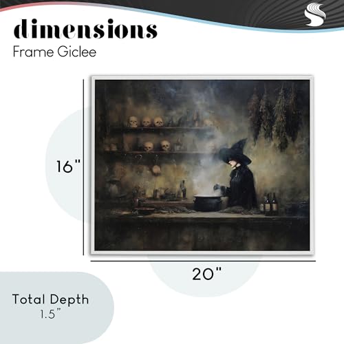 Illustration Witch's Cauldron Brew Stupell Industries grand format pour mur vide