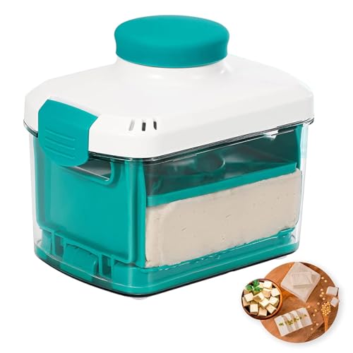 yakermur Prensa de cuajada de frijoles apta para lavavajillas, molde ajustable de cuajada de frijoles con drenaje, herramienta de cocina para cocinar queso, pasteles, cumpleaños, cocina casera, Acción