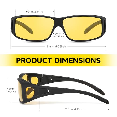 Night Vision Glasses for Men - Drive Bright Anti-glare Polarized Night Driving Glasses for Women Men3