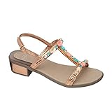 sandalias con tacón Scholl Sandalias con tacón Capri t-Bar Oro Rosa 41