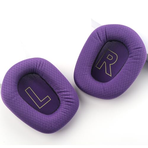 G733 Almohadillas de Tela de Malla Reemplazo para Auriculares Compatible con Logitech G733 Lightspeed RGB Inalámbrico Almohadillas de Memoria de Alta Densidad - Morado miniatura 7