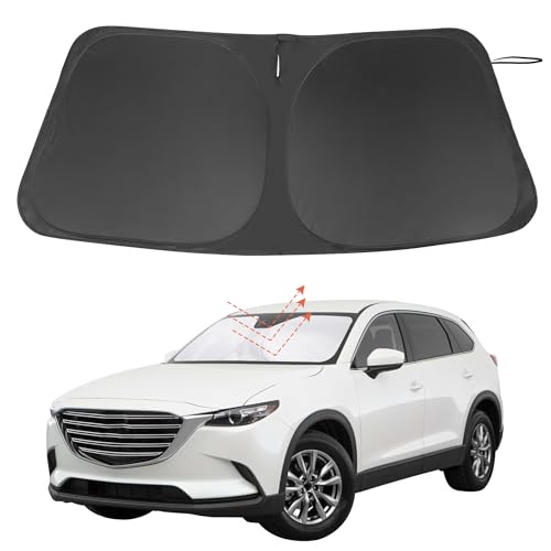 Windshield Sun Shade Custom Fit for 2016-2024 2025 2026 Mazda CX-9 CX9 Accessories Foldable Sunshade...