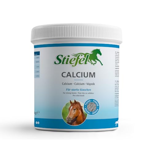 Stiefel Calcium für Pferde, hochwertiger Futterzusatz, kann gesunde Knochen & Wachstum unterstützen, ideal für Fohlen & Jungpferde, Zusammensetzung aus Calcium, Vitamin D3, Vitamin K3 & Vitamin C, 1kg