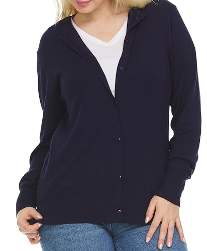 Women's Lightweight Crewneck Cardigan Sweater