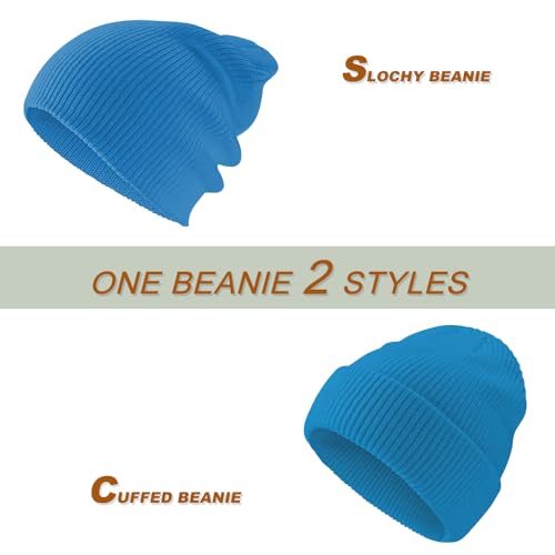 Image of Rosoz Unisex Beanie Winter Knitted Skull Cuffed Soft Warm Hat for Men /Women Slouchy Ski Watch Cap