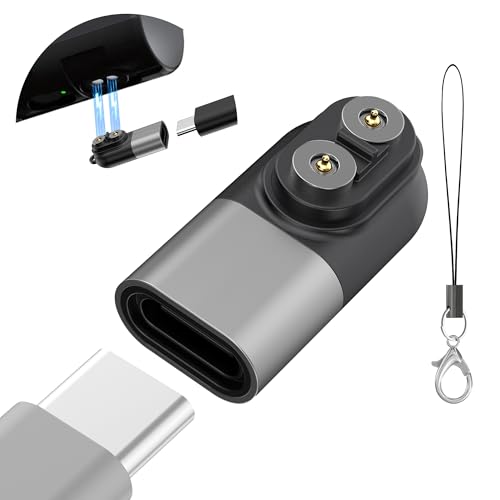 Ermorgen Oplaadadapter type C, compatibel met LEDLENSER P&H models adapter voor H5R, H7R, H15R, P18R, compatibel met magnetische oplader, oplaadkabel - Grijs