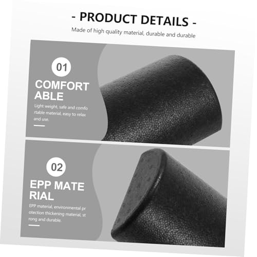 Rodillo de Yoga Semicircular de Densidad Alta Negro para Masaje y Alivio Muscular (45cm) miniatura 3